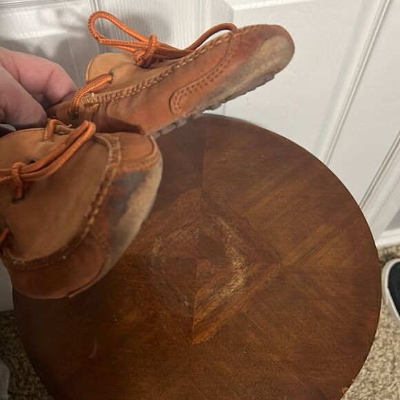 🔥🔥 COLE HAAN Peach Slip On Loafers in Fair/Good Condition - Men Sz 12 - Picture 7 of 8